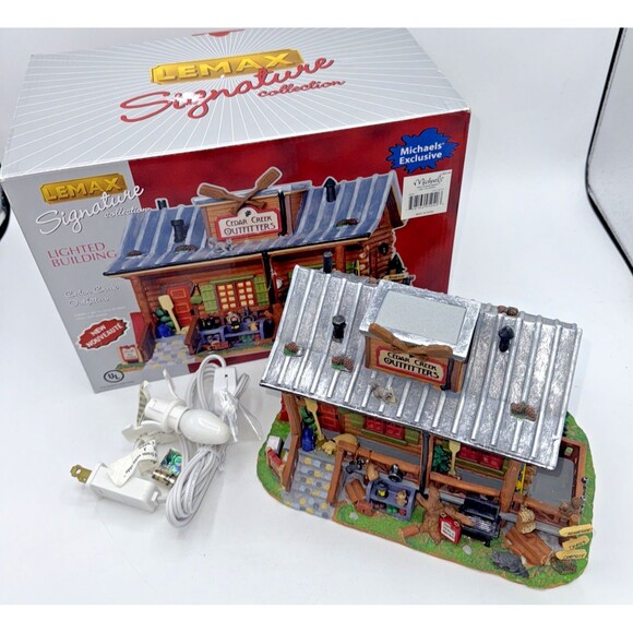 LEMAX Cedar Creek Outfitters Signature Collection Holiday Caddington Vilage NEW - Picture 2 of 16